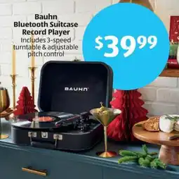 Aldi Bauhn Bluetooth Suitcase Record Player offer