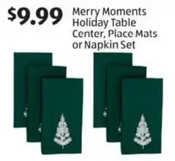 Aldi Holiday Table Center, Place Mats or Napkin Set offer