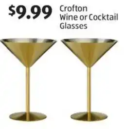 Aldi Crofton Wine or Cocktail Glasses offer