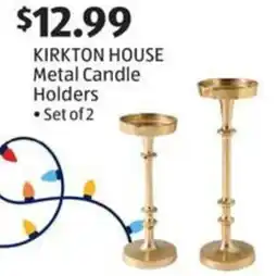 Aldi KIRKTON HOUSE Metal Candle Holders offer