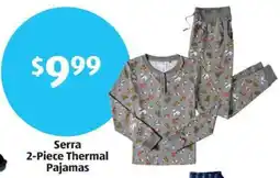 Aldi Serra 2-Piece Thermal Pajamas offer
