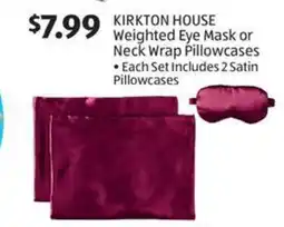 Aldi KIRKTON HOUSE Weighted Eye Mask or Neck Wrap Pillowcases offer