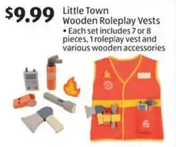 Aldi Little Town Wooden Roleplay Vests offer