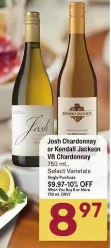 Albertsons Josh Chardonnay or Kendall Jackson VR Chardonnay offer