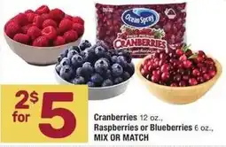 Albertsons Cranberries Raspberries or Blueberries offer