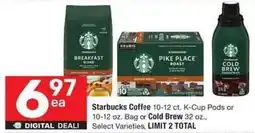 Albertsons Starbucks Coffee or Cold Brew offer
