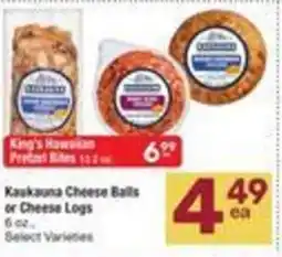 Albertsons Kaukauna Cheese Balls or Cheese Logs offer