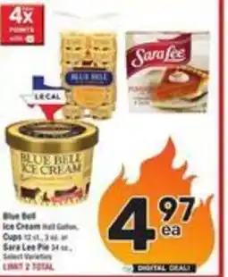 Albertsons Blue Bell Ice Cream Cups offer