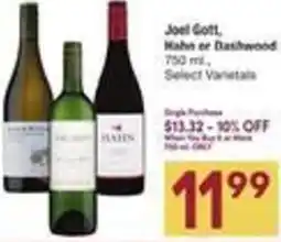 Albertsons Joel Gott, Hahn, or Dashwood. offer