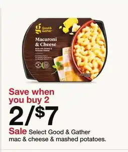 Target Select Good & Gather mac & cheese & mashed potatoes offer