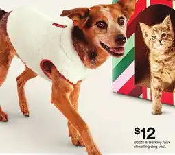 Target Boots & Barkley faux shearling dog vest offer