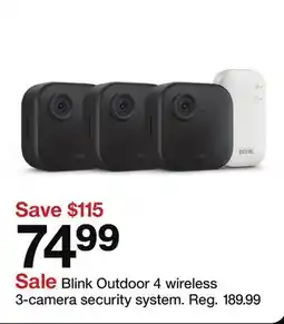 Target Blink Outdoor 4 wireless 3-camera security system offer