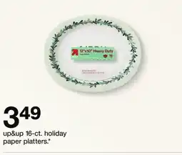 Target up&up 16-ct. holiday paper platters offer