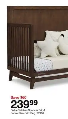 Target Delta Children Spencer 6-in-1 convertible crib offer