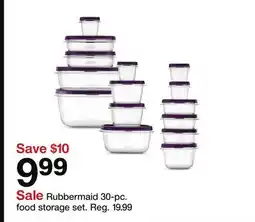 Target Rubbermaid 30-pc. food storage set offer