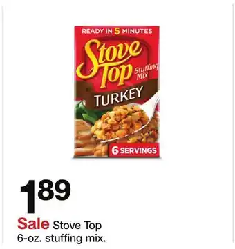 Target Stove Top 6-oz. stuffing mix offer