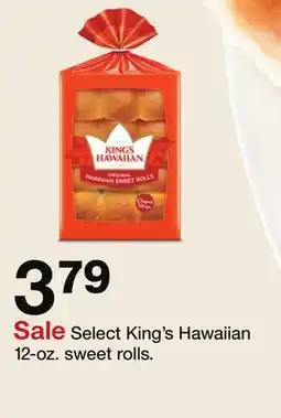 Target Select King's Hawaiian 12-oz. sweet rolls offer