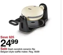 Target Dash nonstick ceramic flip Belgian-style waffle maker offer