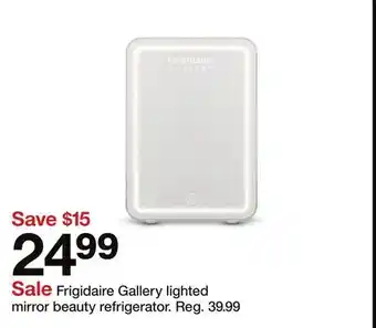 Target Frigidaire Gallery lighted mirror beauty refrigerator offer