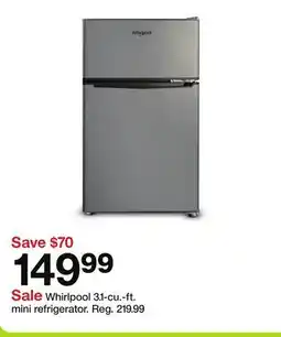 Target Whirlpool 3.1-cu.-ft. mini refrigerator offer