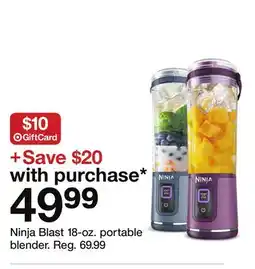 Target Ninja Blast 18-oz. portable blender offer