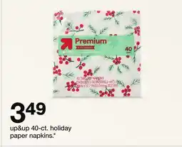 Target up & up 40-ct. holiday paper napkins offer