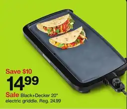Target Black + Decker 20 electric griddle offer