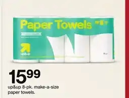 Target up&up 8—pk. make-a-size paper towels offer