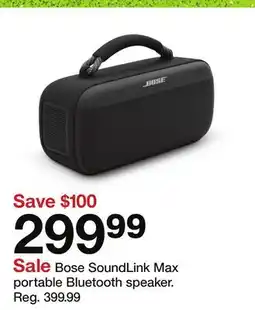 Target Bose SoundLink Max portable Bluetooth speaker offer