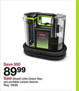 Target Bissell Little Green Max pet portable carpet cleaner offer