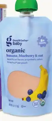 Target Organic Banana Blueberry Oat Baby Food Pouch-4oz. - Good & Gather offer