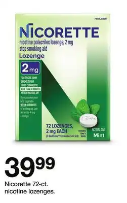 Target Nicorette 72-ct. nicotine lozenges offer