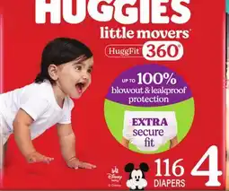 Target Huggies Little Movers HuggFit 360° 116-ct. pull-on diapers offer