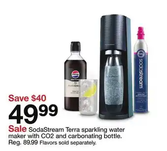 Target SodaStream Terra sparkling water maker with CO2 and carbonating bottle offer