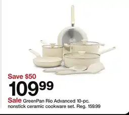 Target GreenPan Rio Advanced 10-pc. nonstick ceramic cookware set offer