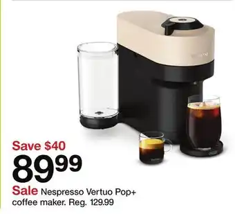 Target Nespresso Vertuo Pop + coffee maker offer