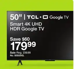 Target 50 TCL Smart 4K UHD HDR Google TV offer