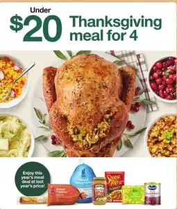Target Thanksgiving meal for 4 offer