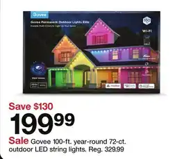 Target Govee 100-ft. year-round 72-ct. outdoor LED string lights offer