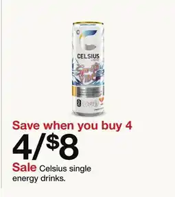 Target Celsius single energy drinks offer