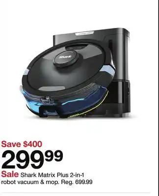 Target Shark Matrix Plus 2-in-1 robot vacuum & mop offer