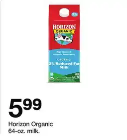 Target Horizon Organic 64-oz. milk offer