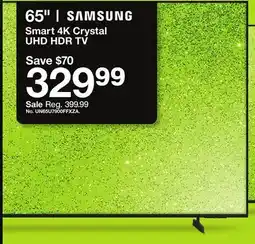 Target 65 SAMSUNG Smart 4K Crystal UHD HDR TV offer
