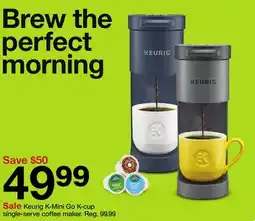Target Keurig K-Mini Go K-cup single-serve coffee maker offer