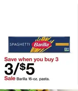 Target Barilla 16-oz. pasta offer