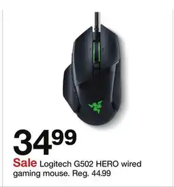 Target Logitech G502 HERO wired gaming mouse offer