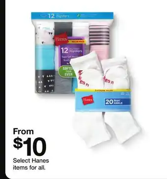 Target Select Hanes items for all offer