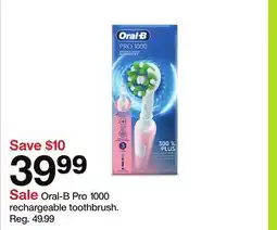 Target Oral-B Pro 1000 rechargeable toothbrush offer