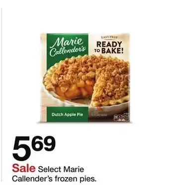Target Select Marie Callender's frozen pies offer