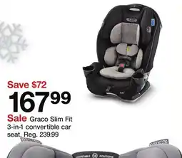 Target Graco Slim Fit 3-in-1 convertible car seat offer